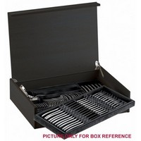 photo DUETTO Cutlery Service - 75 Pieces - Leather Handle - Black 2